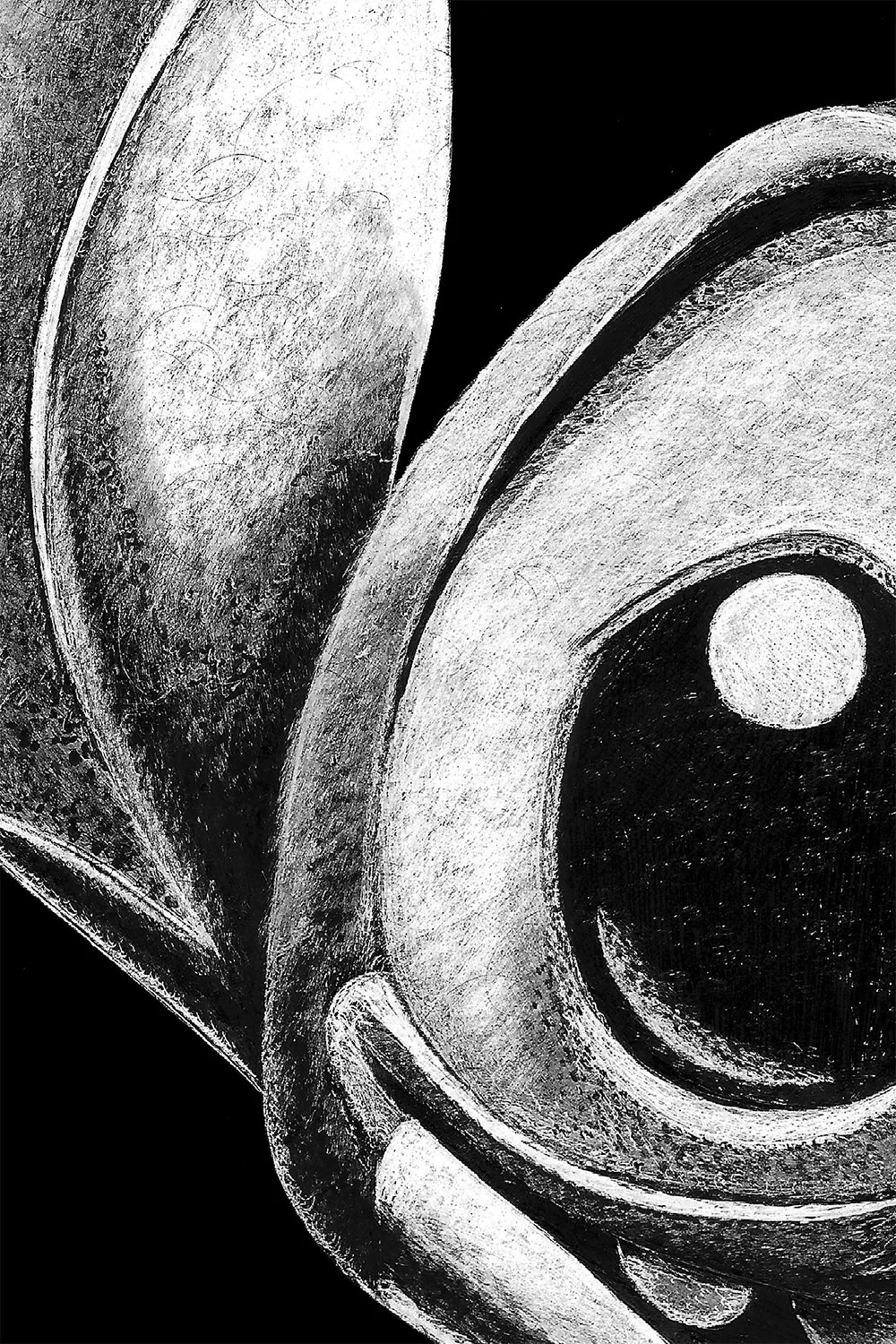 スティッチ　版画 Stitch (original scratchboard) — Artness! by Justin Brown
